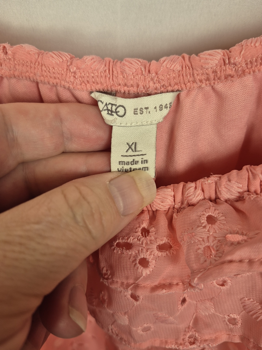 Cato Pink Eyelet Dress Size XL - Picture 4 of 4